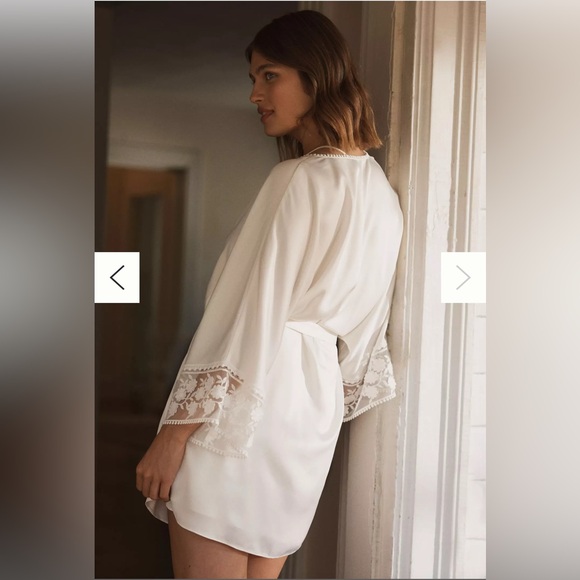 Blue Satin Robe - Picture 2 of 7